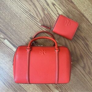 Tory Burch Poppy Red Thea Bundle NWT